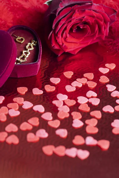 Still Life Valentine Decoration — Stock Photo, Image