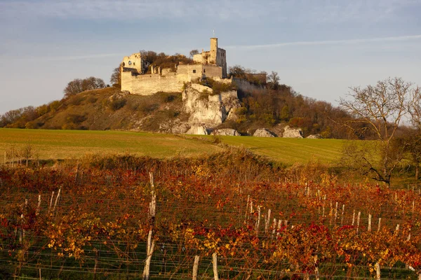 Sonbaharda Falkenstein Şatosu Avusturya — Stok fotoğraf