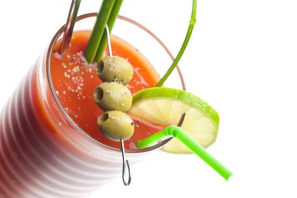 Bloody Mary Cocktail Made Tomato Juice Alcohol — Stock Photo, Image