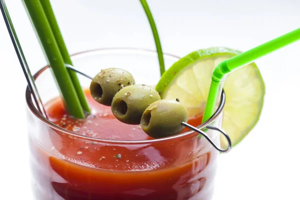 Bloody Mary Cocktail Made Tomato Juice Alcohol — Stock Photo, Image