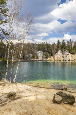 Adrspach Gölü, Teplice Adrspach Kayalıkları, Doğu Bohemya, Çek Cumhuriyeti