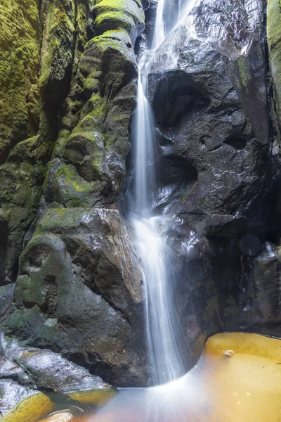 Großer Wasserfall Teplice Adrspach Felsen Ostböhmen Tschechien — Stockfoto