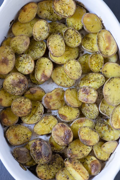 Still Life Roasted Potatoes — Stock Photo, Image