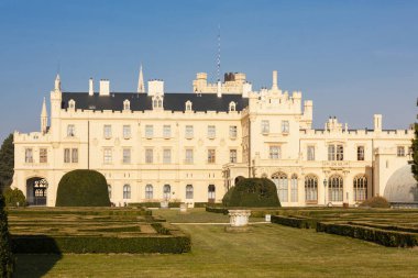 Güney Moravya 'daki Lednice Kalesi, Unesco sitesi, Çek Cumhuriyeti