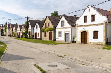 Hajos, Kalocsa County, Güney Büyük Ovası, Macaristan 'daki mahzen yolu.