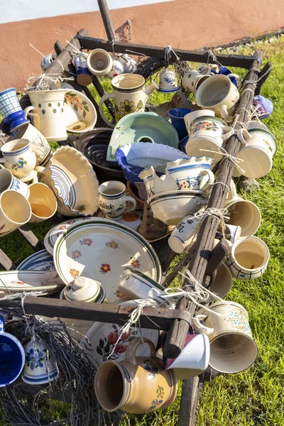 Ceramic Dishes Holasovice Czech Republic — Stock Photo, Image