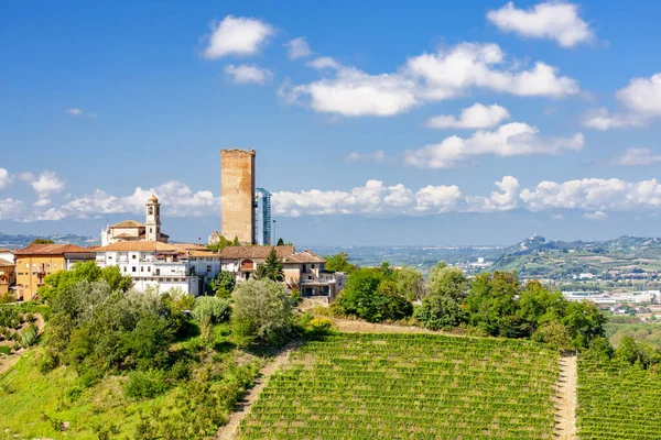 Vesnice Vinice Barbaresco Unesco Site Piemont Severní Itálie — Stock fotografie
