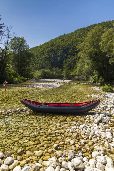 Rafting Sava Bohinjka Triglav Ulusal Parkı Slovenya — Stok fotoğraf