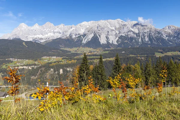 Vue Automne Massif Dachstein Autriche — Photo