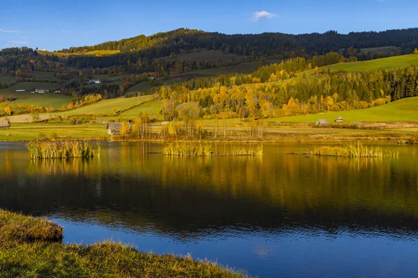 Höst Damm Bergen Murau Distriktet — Stockfoto