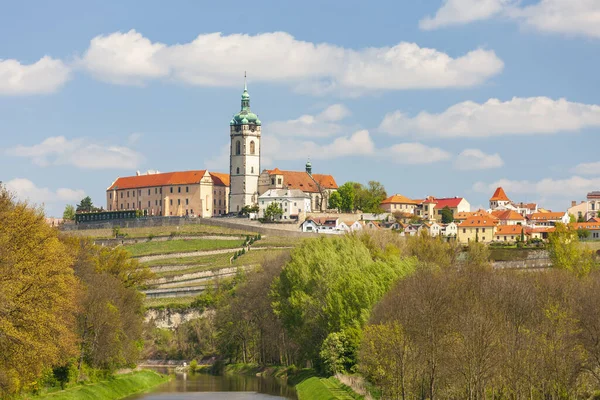 捷克共和国Vltava河的Melnik城堡 — 图库照片