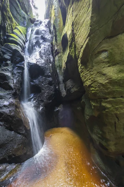 Stora Vattenfall Teplice Adrspach Rocks Östra Böhmen Tjeckien — Stockfoto