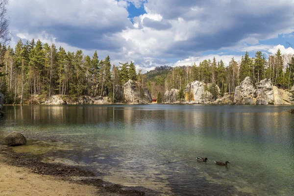 Adrspacher See Teplice Adrspacher Felsen Ostböhmen Tschechien — Stockfoto