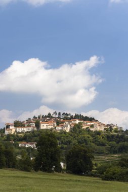 Slovenya 'nın Gorice bölgesindeki Vipava vadisi