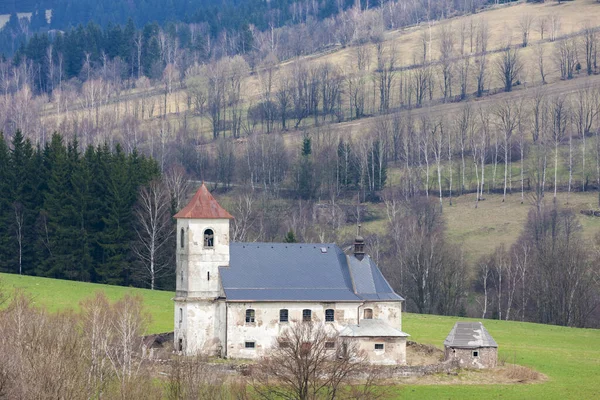 Kościół Jana Nepomucena Bartosovice Orlickych Horach Czechy — Zdjęcie stockowe