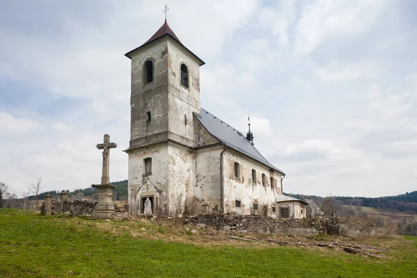 Igreja Jan Nepomucky Bartosovice Orlickych Horach República Checa — Fotografia de Stock