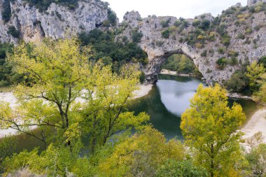 Pont d 'Arc ile Ardeche nehri, Rhone-Alpes, Fransa