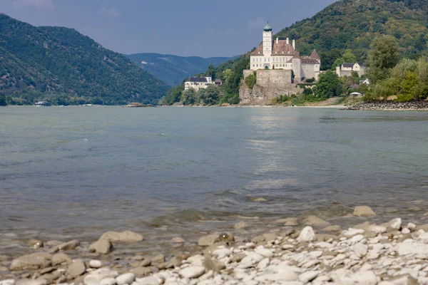 Schloss Schonbühel Auf Einem Felsen Der Donau Erbaut Ist Ein — Stockfoto