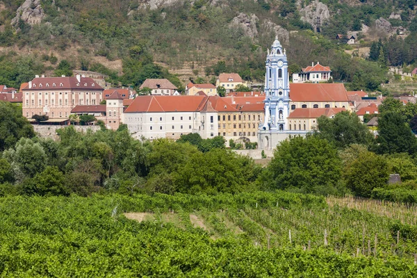 Aldeia Durnstein Com Vinhas Wachau Valley Áustria — Fotografia de Stock