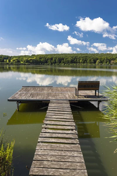 Molo Sul Laghetto Jenoi Ungheria — Foto Stock