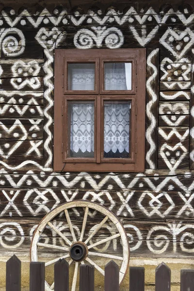 Boyanmış Halk Evi Slovakya Daki Unesco Köyü Cicmany — Stok fotoğraf