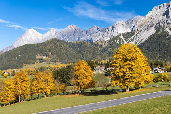 Vue Automne Massif Dachstein Autriche — Photo