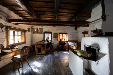 Slovakya 'nın Zilina bölgesindeki Kysuce Köyü Müzesi