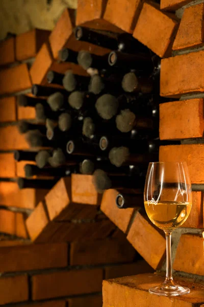 Adega Com Vinho Arquivo Região Znojmo Morávia Sul República Checa — Fotografia de Stock