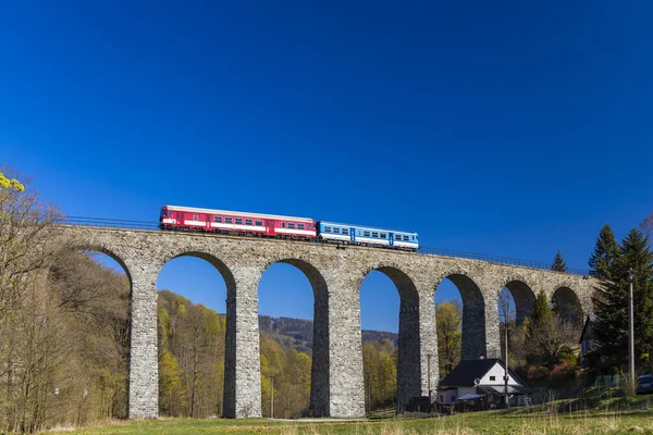 Novina Vasúti Viadukt Krystofovo Udoliban Észak Csehország — Stock Fotó