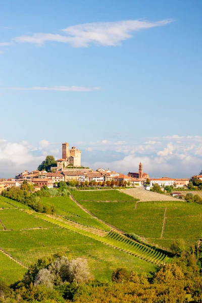 Pohled Vesnici Serralunga Alba Nádherné Langa Itálie — Stock fotografie
