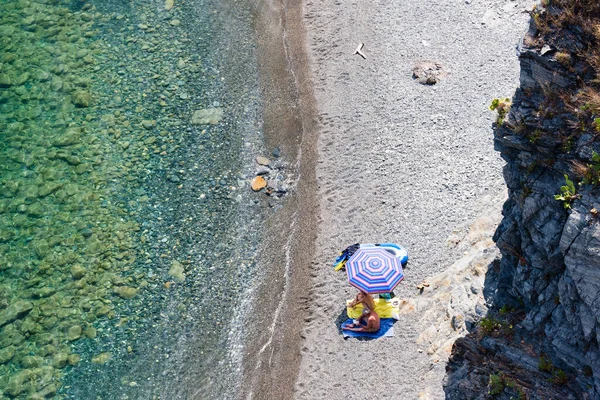 Snorkelen Cap Peyrefite Languedoc Roussillon Frankrijk — Stockfoto