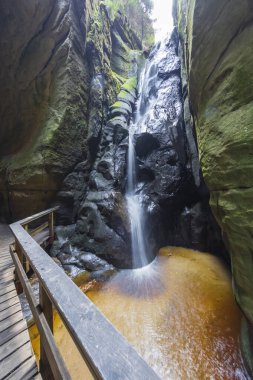 Büyük şelale, Teplice Adrspach Kayaları, Doğu Bohemya, Çek Cumhuriyeti