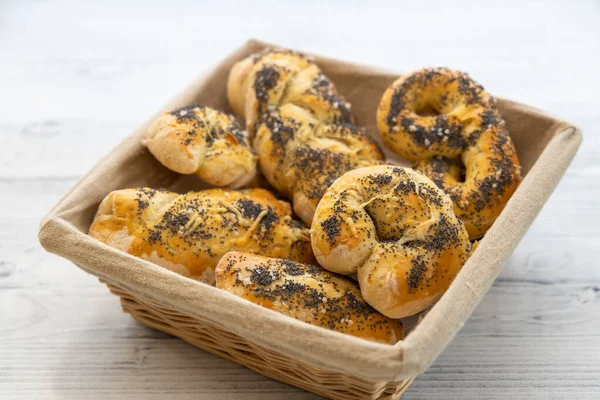 Bodegón Bollos Panecillos Caseros —  Fotos de Stock