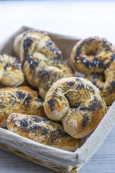 Bodegón Bollos Panecillos Caseros — Foto de Stock