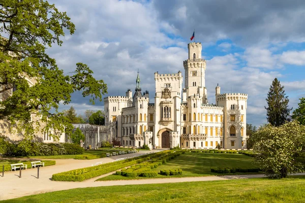 Zamek Hluboka Nad Wełtawą Czechach Południowych Czechy — Zdjęcie stockowe