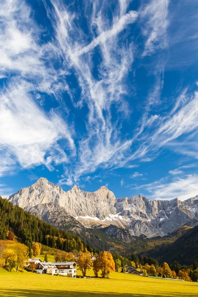 Herbstblick Auf Das Dachstein Massiv Österreich — Stockfoto