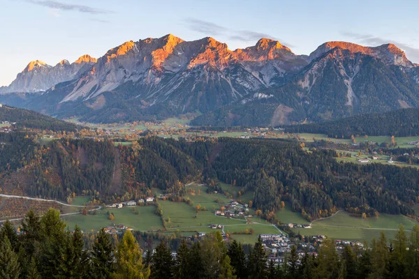 Vue Automne Massif Dachstein Autriche — Photo