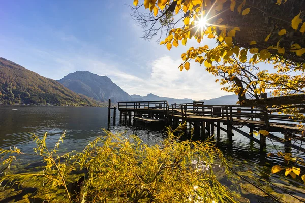 Lago Castelli Parco Gmunden Austria — Foto Stock