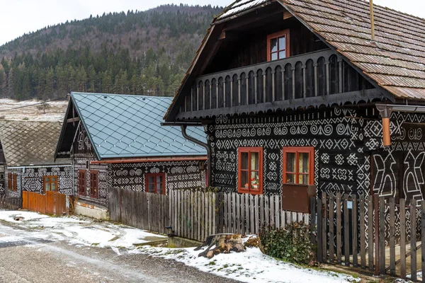 Maison Folklorique Peinte Village Unesco Cicmany Slovaquie — Photo