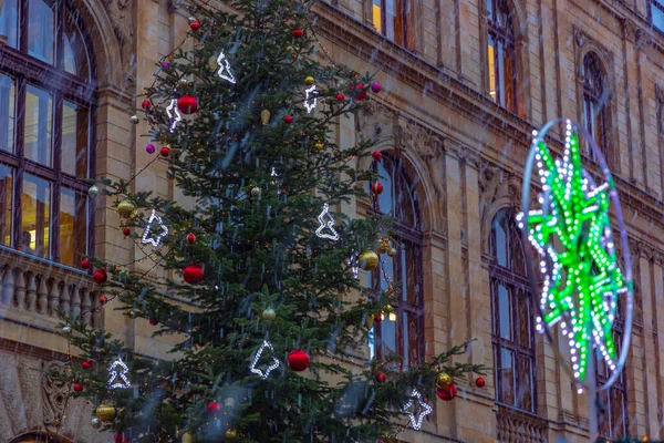 Árvore Natal Havelske Namesti Praga República Checa — Fotografia de Stock