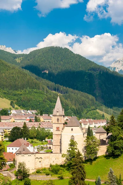 Stare Miasto Eisenerz Pobliżu Kopalni Żelaza Erzberk Styria Austria — Zdjęcie stockowe