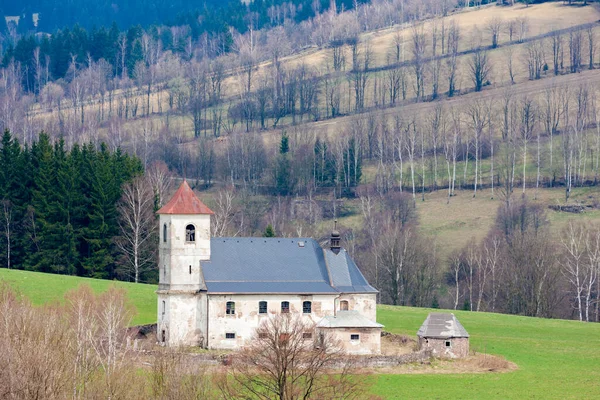 Igreja Jan Nepomucky Bartosovice Orlickych Horach República Checa — Fotografia de Stock