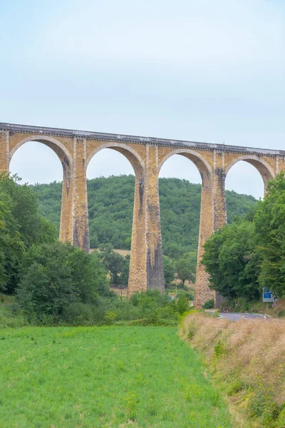 Γέφυρα Κοντά Στη Souillac Στην Περιοχή Midi Pyrenees Της Νότιας — Φωτογραφία Αρχείου