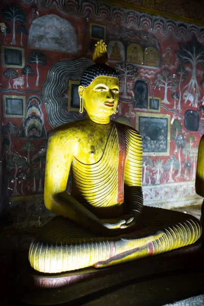 丹布拉石窟寺佛像 — 图库照片