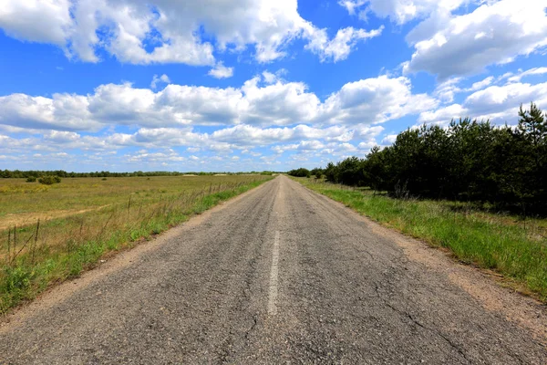 Old road in steppe — Stock Photo, Image