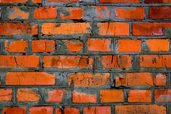 Parede velha com alvenaria vermelha — Fotografia de Stock