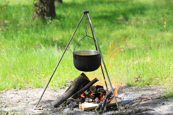 Smoked tourist kettle — Stock Photo, Image