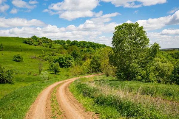 Rural road turn — Stock Photo, Image