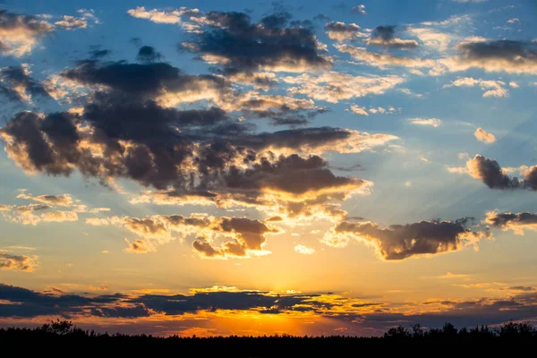 Verão céu por do sol — Fotografia de Stock