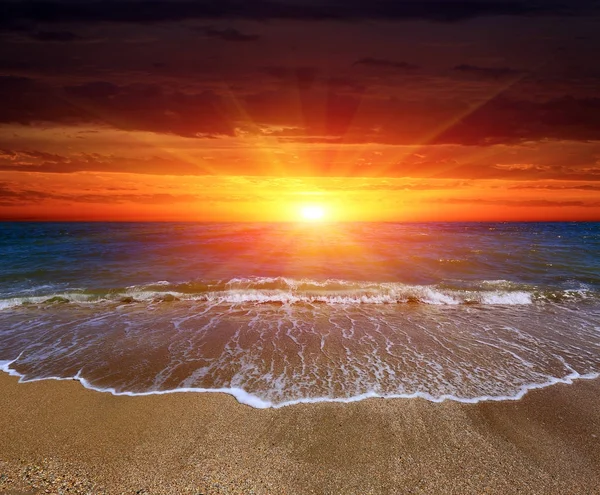 Sunset over sea Stock Image
